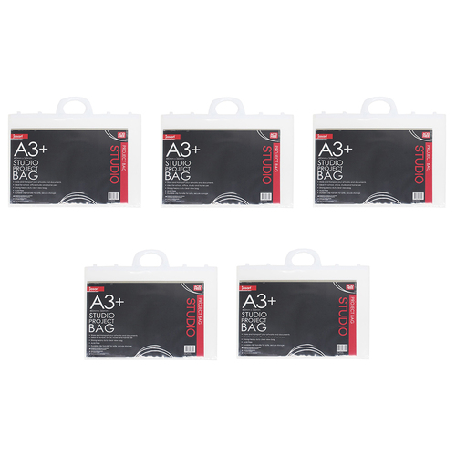 5PK Jasart A3+ Studio Project Bag Artworks Storage - Clear