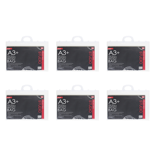 6PK Jasart A2+ Studio Project Bag Artworks Storage - Clear