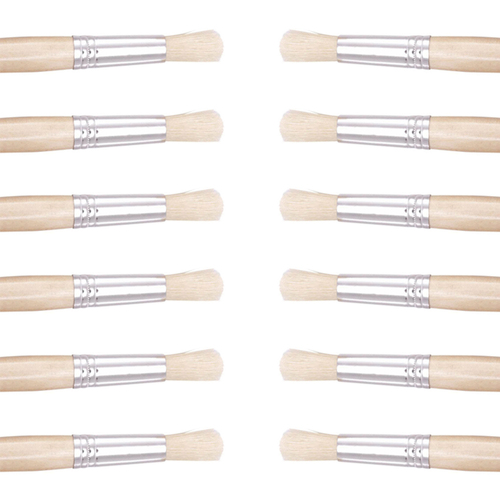 12PK Jasart Hog Bristle Series 582 Round Brush - Size 11
