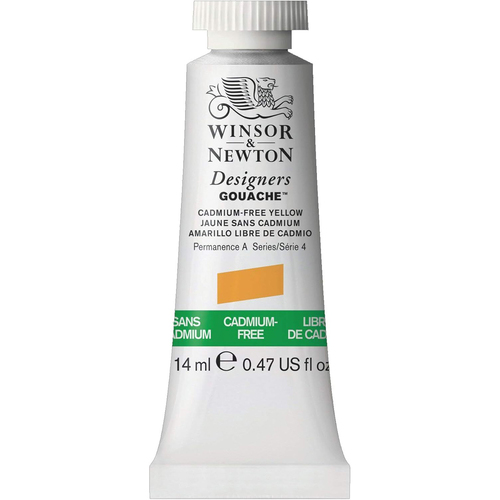 Winsor & Newton 14ml Designers' Gouache Cadmium Free Yellow S4