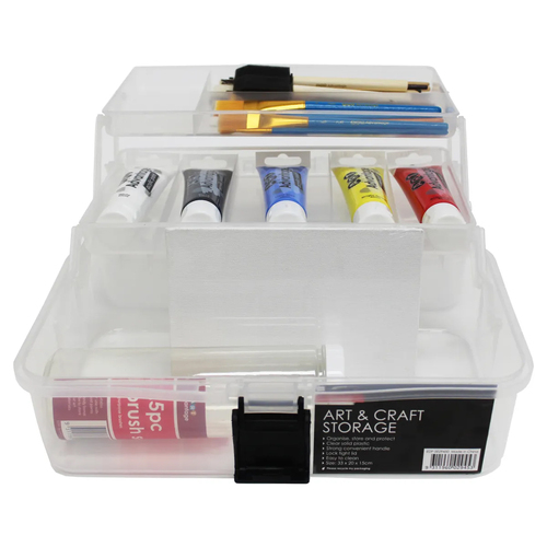 32pc Jasart Creative Art/Craft Storage Box w/ Acrtlic Paints/Brushes