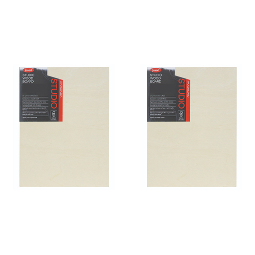 2PK Jasart Studio Artist Board  3/4" Thin Edge 12x16" Wooden Board