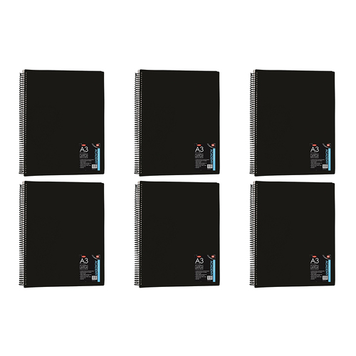 6PK Jasart Layflat A3 Academy Display Book - 20 Pockets