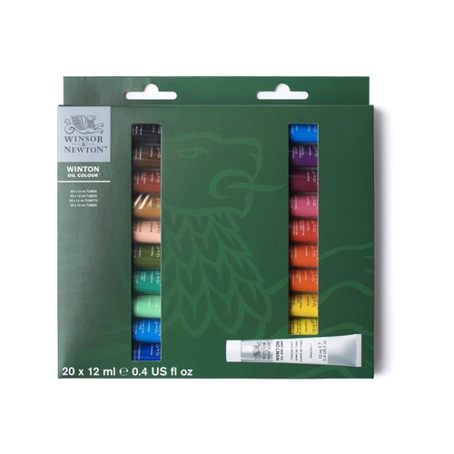 20pc Winsor & Newton 12ml Winton Oil Colour Paint Tube Set