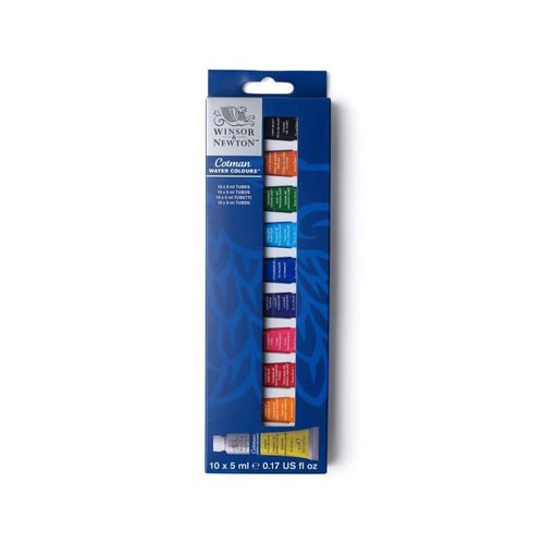 10pc Winsor & Newton Cotman 5ml Watercolour Tube Set
