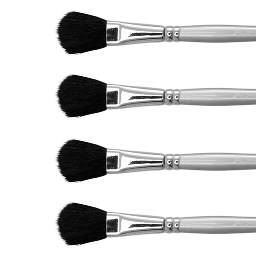 4PK Jasart Goat Hair Mop Watercolour Paint Brush Size 18 - Black