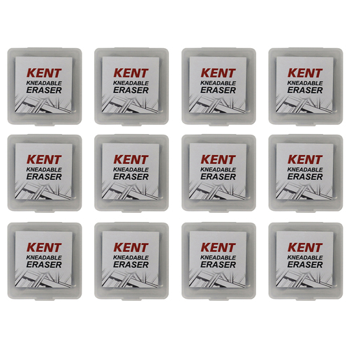 12PK Kent Kneadable Eraser Home/School stationery Drawing/Design