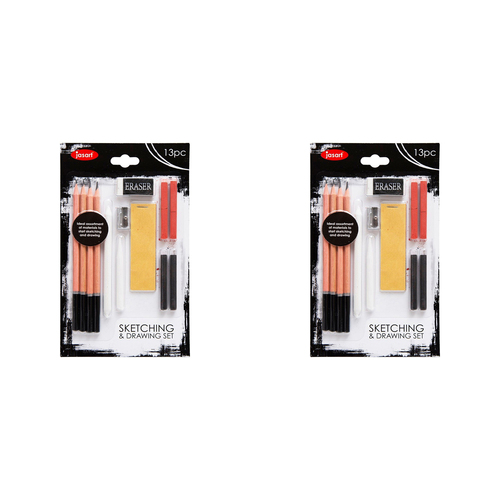 2x 13pc Jasart Art Sketching Drawing Graphite Pencil Set