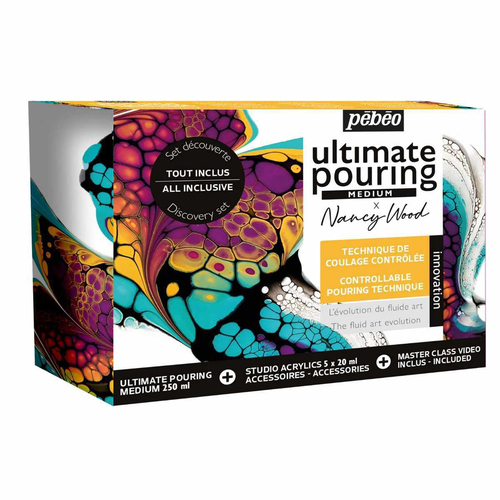 Pebeo Ultimate Pouring Medium Discovery Set Creative Art Painting