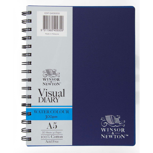 Winsor And Newton Wire Bound Black Paper Visual Diary A3 FSC MIX CREDIT