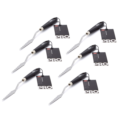 6PK Jasart Elevate Effects Metal Palette Knife ZigZag Small - Black