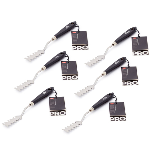 6PK Jasart Elevate Effects Metal Palette Knife Comb Large - Black