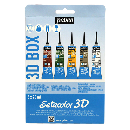 Pebeo Setacolor Fabric 3D Effect Set Creative Art Painting