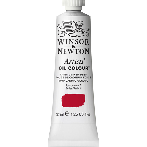 Winsor & Newton Artists Oil Colour 37ml Paint Tube Cadmium Red Deep S4