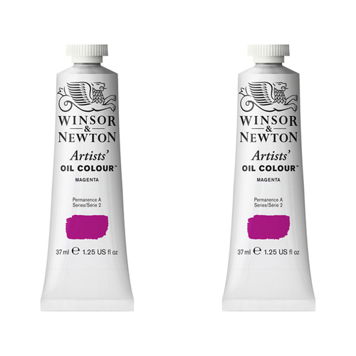 2PK Winsor & Newton Artists Oil Colour 37ml Paint Tube Magenta Series 2