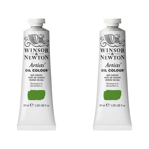 2PK Winsor & Newton Artists Oil Colour 37ml Paint Tube Sap Green Series 2