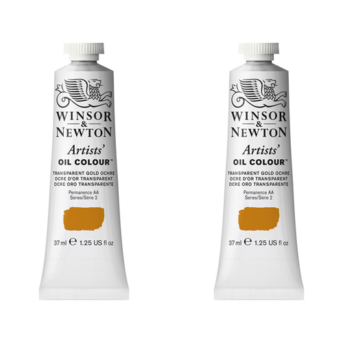 2PK Winsor & Newton Artists Oil 37ml Paint Tube Transparent Gold Ochre S2