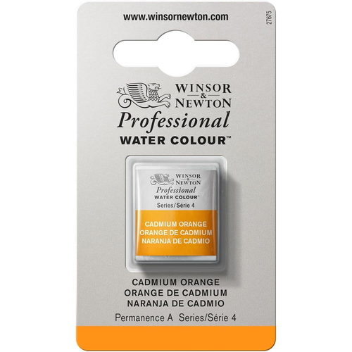 Winsor & Newton Professional Watercolour Half Pan Cadmium Orange S4