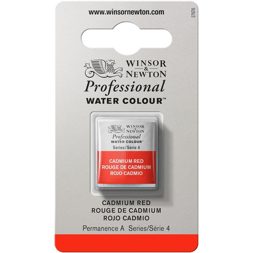 Winsor & Newton Professional Watercolour Half Pan Cadmium Red S4