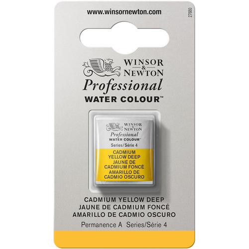 Winsor & Newton Professional Watercolour Half Pan Cadmium Yellow Deep S4