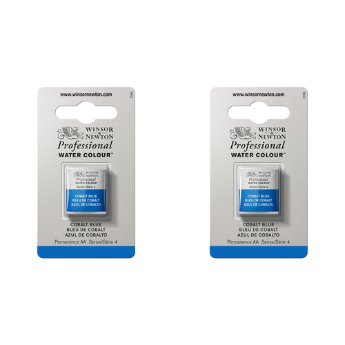 2PK Winsor & Newton Professional Watercolour Half Pan Cobalt Blue S4