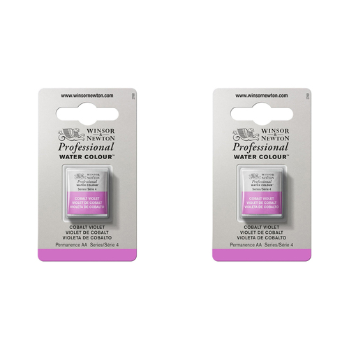 2PK Winsor & Newton Professional Watercolour Half Pan Cobalt Violet S4