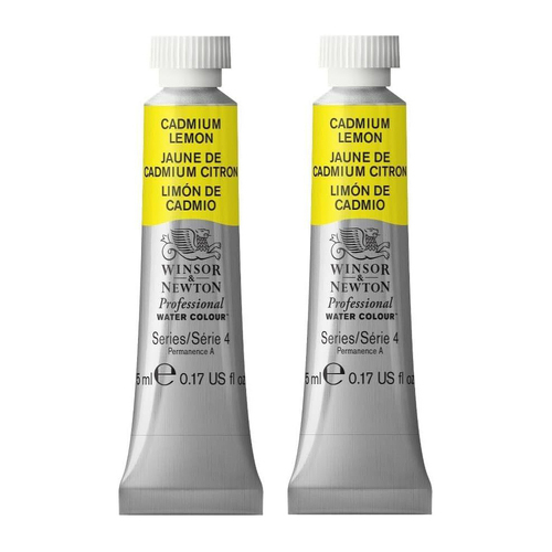 2PK Winsor & Newton 5ml Professional Watercolour Tube Cadmium Lemon S4