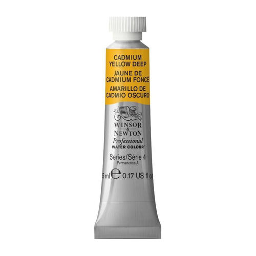 Winsor & Newton 5ml Professional Watercolour Tube Cadmium Yellow Deep S4
