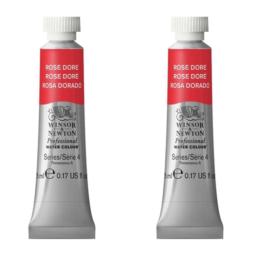 2PK Winsor & Newton 5ml Professional Watercolour Tube Rose Dore S4
