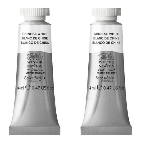 2PK Winsor & Newton 14ml Professional Watercolour Tube Chinese White S1