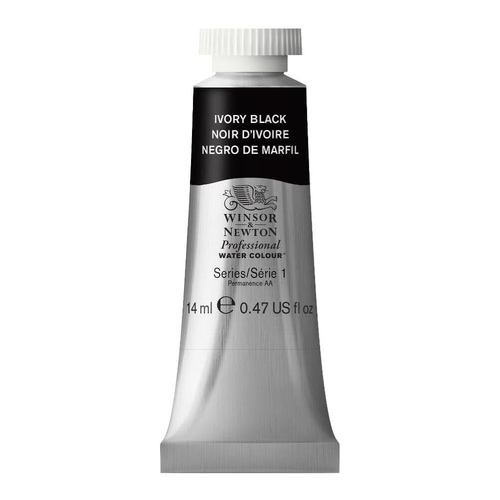Winsor & Newton 14ml Professional Watercolour Tube Ivory Black S1