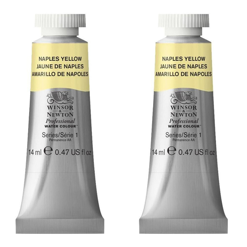 2PK Winsor & Newton 14ml Professional Watercolour Tube Naples Yellow S1