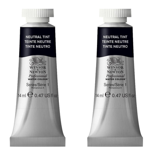 2PK Winsor & Newton 14ml Professional Watercolour Tube Neutral Tint S1