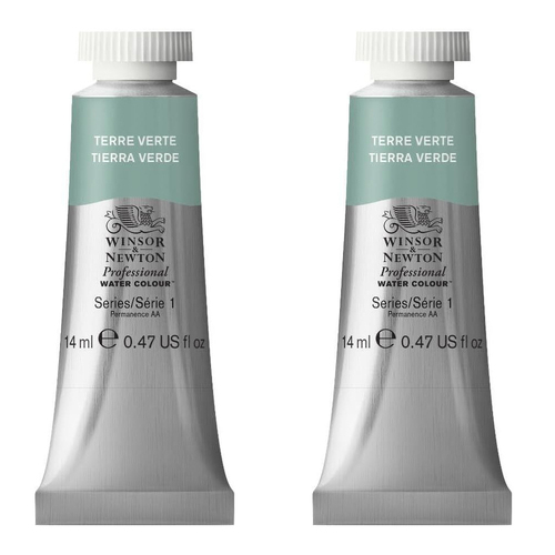 2PK Winsor & Newton 14ml Professional Watercolour Tube Terre Verte S1