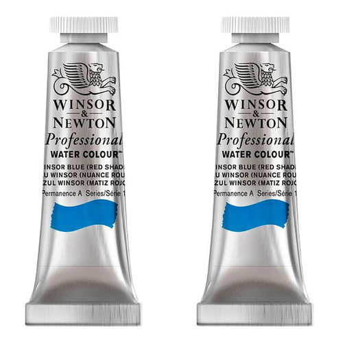 2PK Winsor & Newton 14ml Pro Watercolour Tube Winsor Blue Red Shade S1