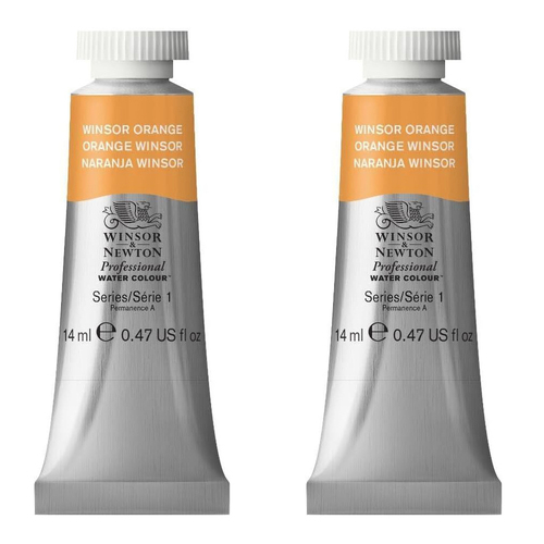 2PK Winsor & Newton 14ml Professional Watercolour Tube Winsor Orange S1