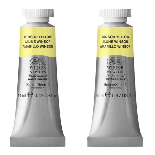 2PK Winsor & Newton 14ml Professional Watercolour Tube Winsor Yellow S1