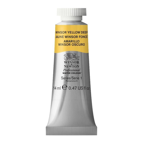 Winsor & Newton 14ml Professional Watercolour Tube Winsor Yellow Deep S1