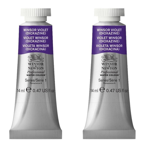 2PK Winsor & Newton 14ml Pro Watercolour Tube Winsor Violet Dioxazine S1