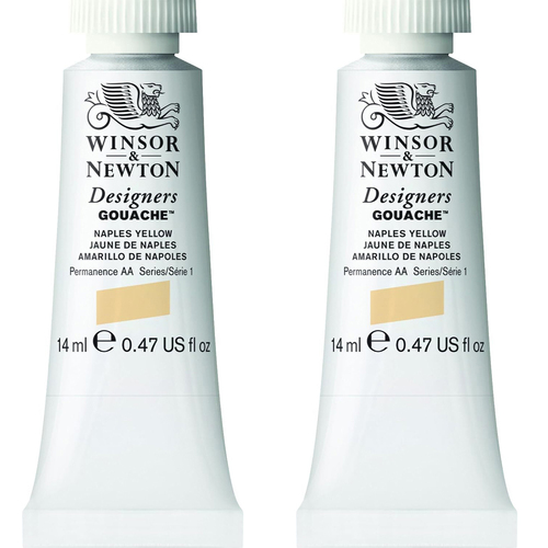 2PK Winsor & Newton 14ml Designers' Gouache Cerulean Blue S4