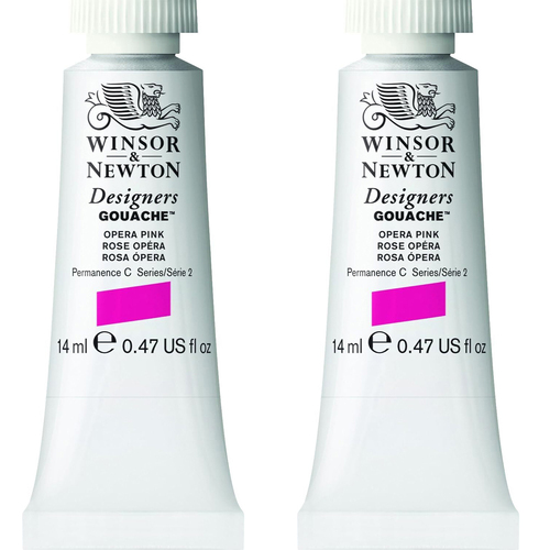 2PK Winsor & Newton 37ml Designers' Gouache Jet Black S1