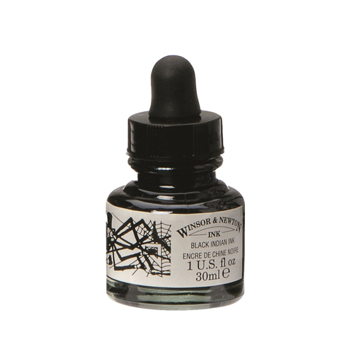 Winsor & Newton 500ml Black Indian Ink 951 Bottle Calligraphy
