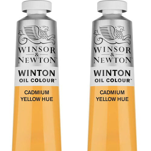 2PK Winsor & Newton 200ml Winton Oil Colour Paint Tube Cadmium Yellow Hue