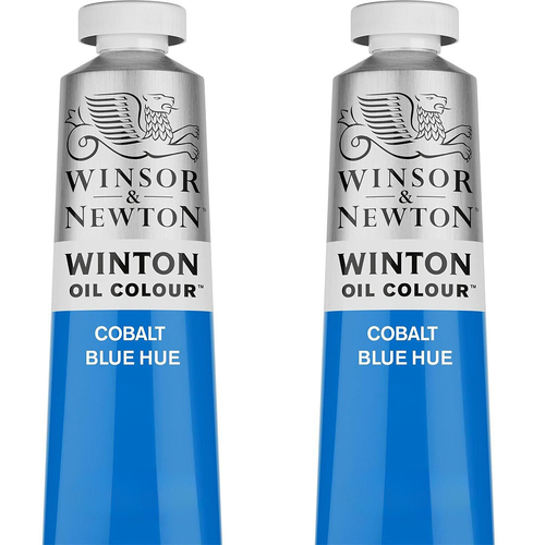2PK Winsor & Newton 200ml Winton Oil Colour Paint Tube Cobalt Blue Hue