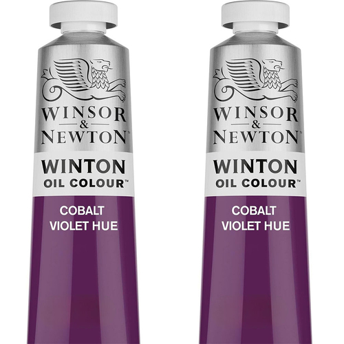 2PK Winsor & Newton 200ml Winton Oil Colour Paint Tube Cobalt Violet Hue