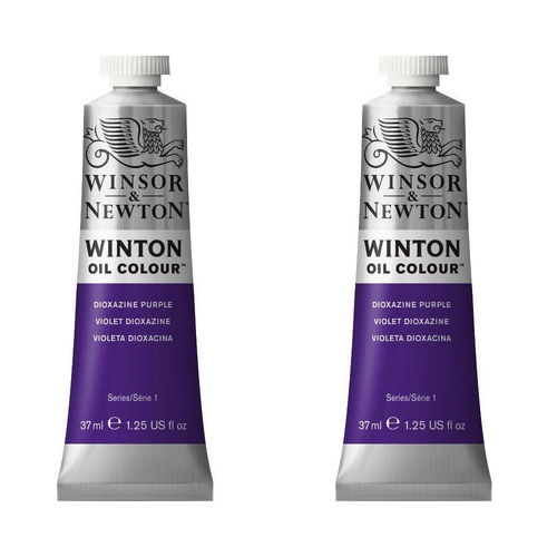 2PK Winsor & Newton 200ml Winton Oil Colour Paint Tube Dioxazine Purple