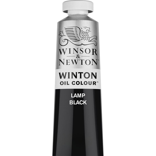 Winsor & Newton 200ml Winton Oil Colour Paint Tube Lamp Black