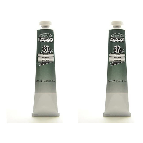 2PK Winsor & Newton 200ml Winton Oil Colour Paint Tube Sap Green