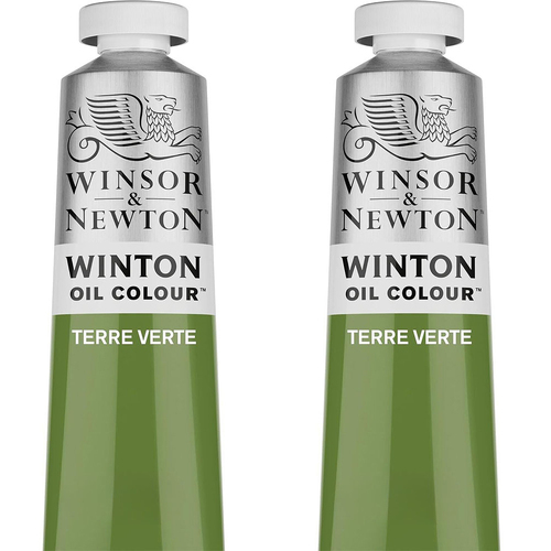 2PK Winsor & Newton 200ml Winton Oil Colour Paint Tube Terre Verte