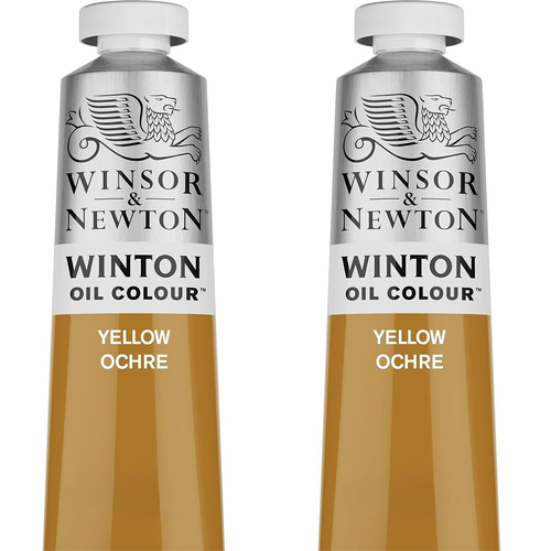 2PK Winsor & Newton 200ml Winton Oil Colour Paint Tube Yellow Ochre